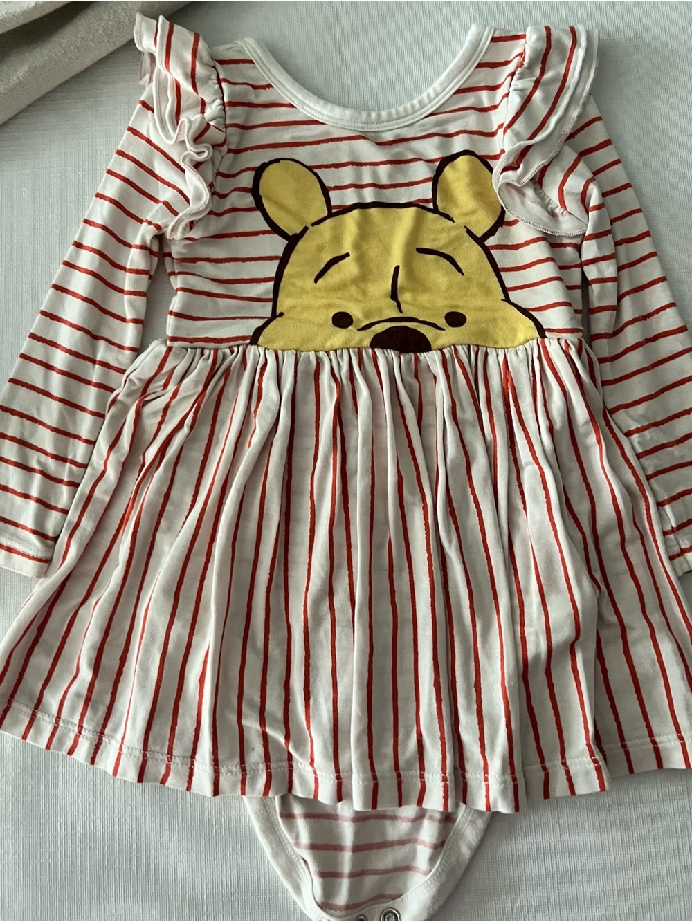 Little Sleepies Red-Striped Pooh Skater Dress